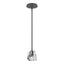 Hubbardton Forge 2023 Natural Iron Crystal Multi Gatsby 1-Light Mini Pendant