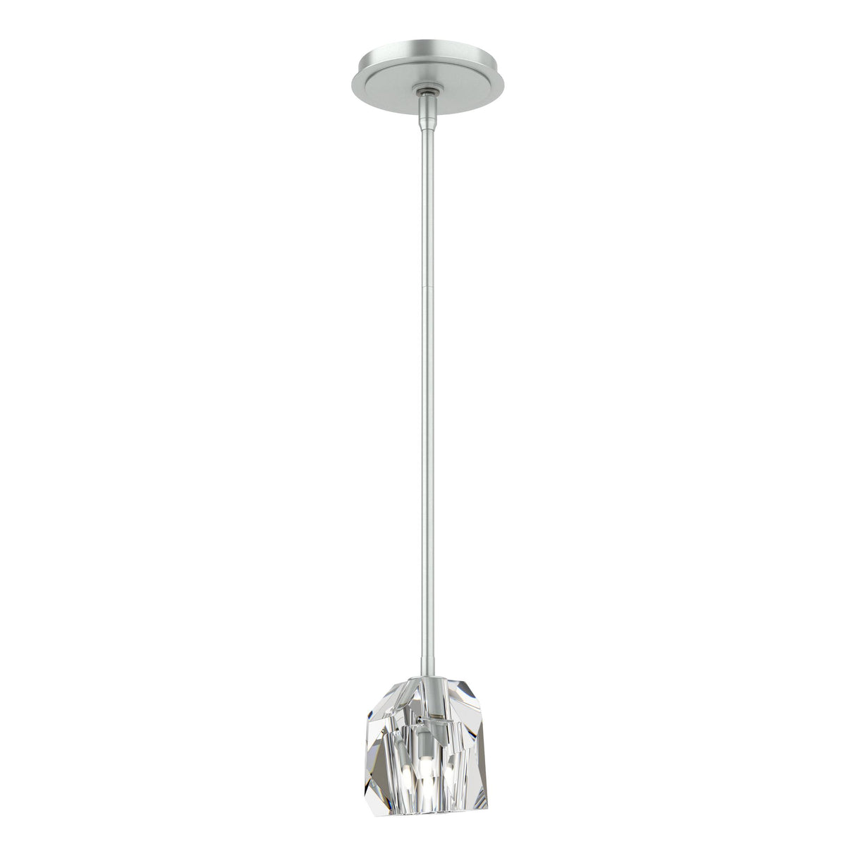 Hubbardton Forge 2023 Vintage Platinum Crystal Multi Gatsby 1-Light Mini Pendant