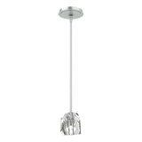 Hubbardton Forge 2023 Vintage Platinum Crystal Multi Gatsby 1-Light Mini Pendant