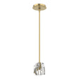 Hubbardton Forge 2023 Modern Brass Crystal Multi Gatsby 1-Light Mini Pendant