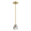 Hubbardton Forge 2023 Modern Brass Crystal Multi Gatsby 1-Light Mini Pendant