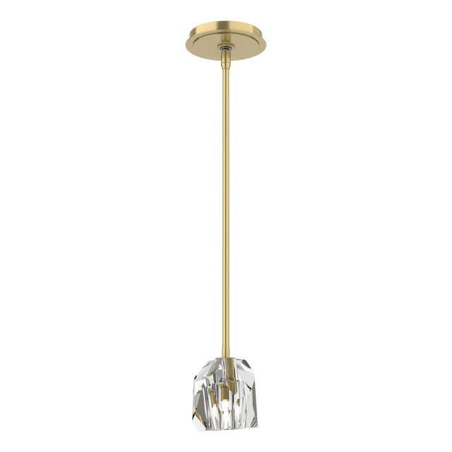 Hubbardton Forge 2023 Modern Brass Crystal Multi Gatsby 1-Light Mini Pendant
