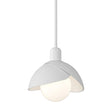 Hubbardton Forge 2023 White White Multi Brooklyn Double Shade Mini Pendant