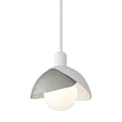 Hubbardton Forge 2023 White Sterling Multi Brooklyn Double Shade Mini Pendant