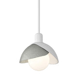 Hubbardton Forge 2023 White Sterling Multi Brooklyn Double Shade Mini Pendant