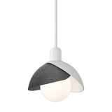 Hubbardton Forge 2023 White Ink Multi Brooklyn Double Shade Mini Pendant