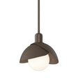 Hubbardton Forge 2023 Bronze Bronze Multi Brooklyn Double Shade Mini Pendant