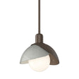 Hubbardton Forge 2023 Bronze Sterling Multi Brooklyn Double Shade Mini Pendant