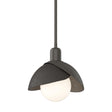 Hubbardton Forge 2023 Dark Smoke Oil Rubbed Bronze Multi Brooklyn Double Shade Mini Pendant