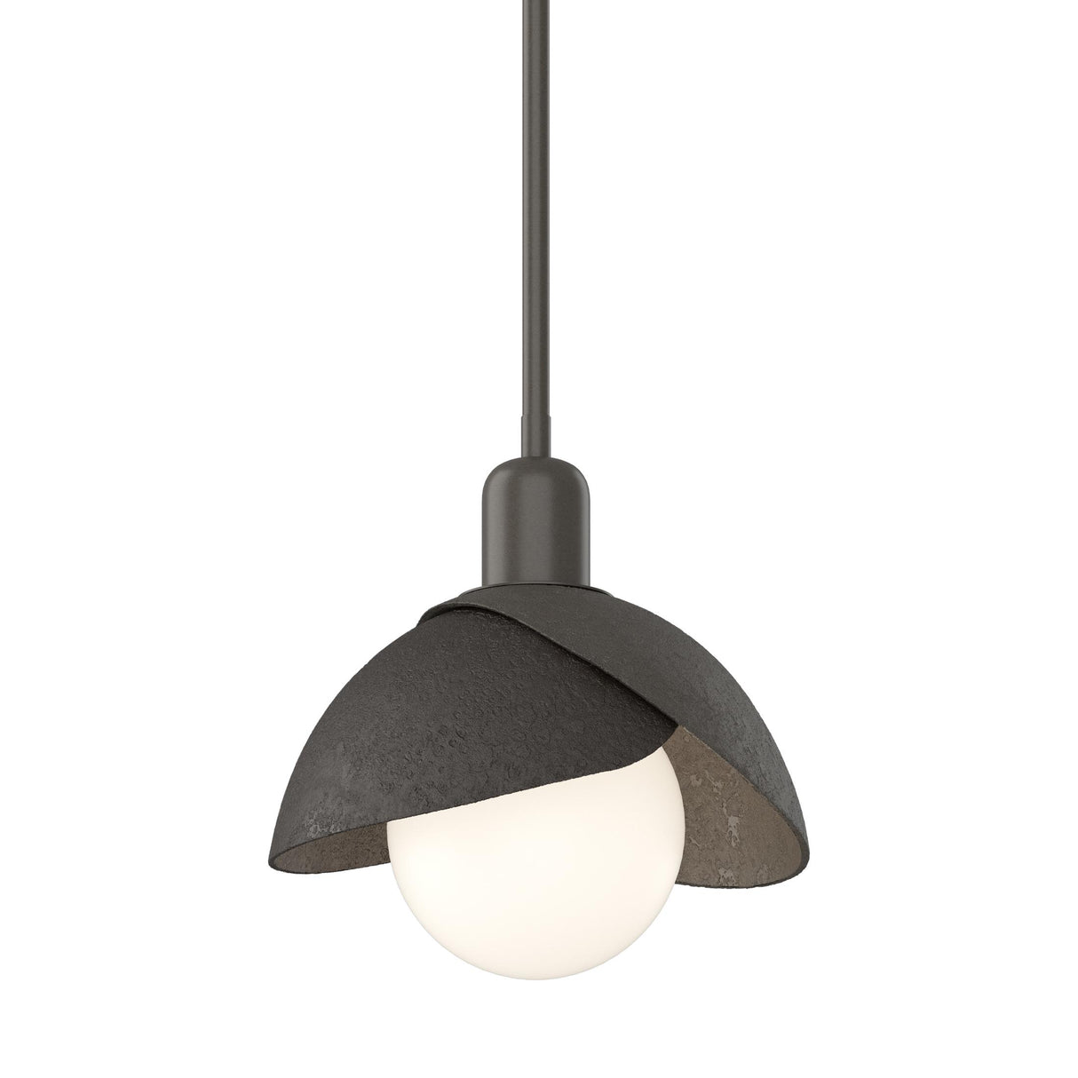 Hubbardton Forge 2023 Dark Smoke Oil Rubbed Bronze Multi Brooklyn Double Shade Mini Pendant