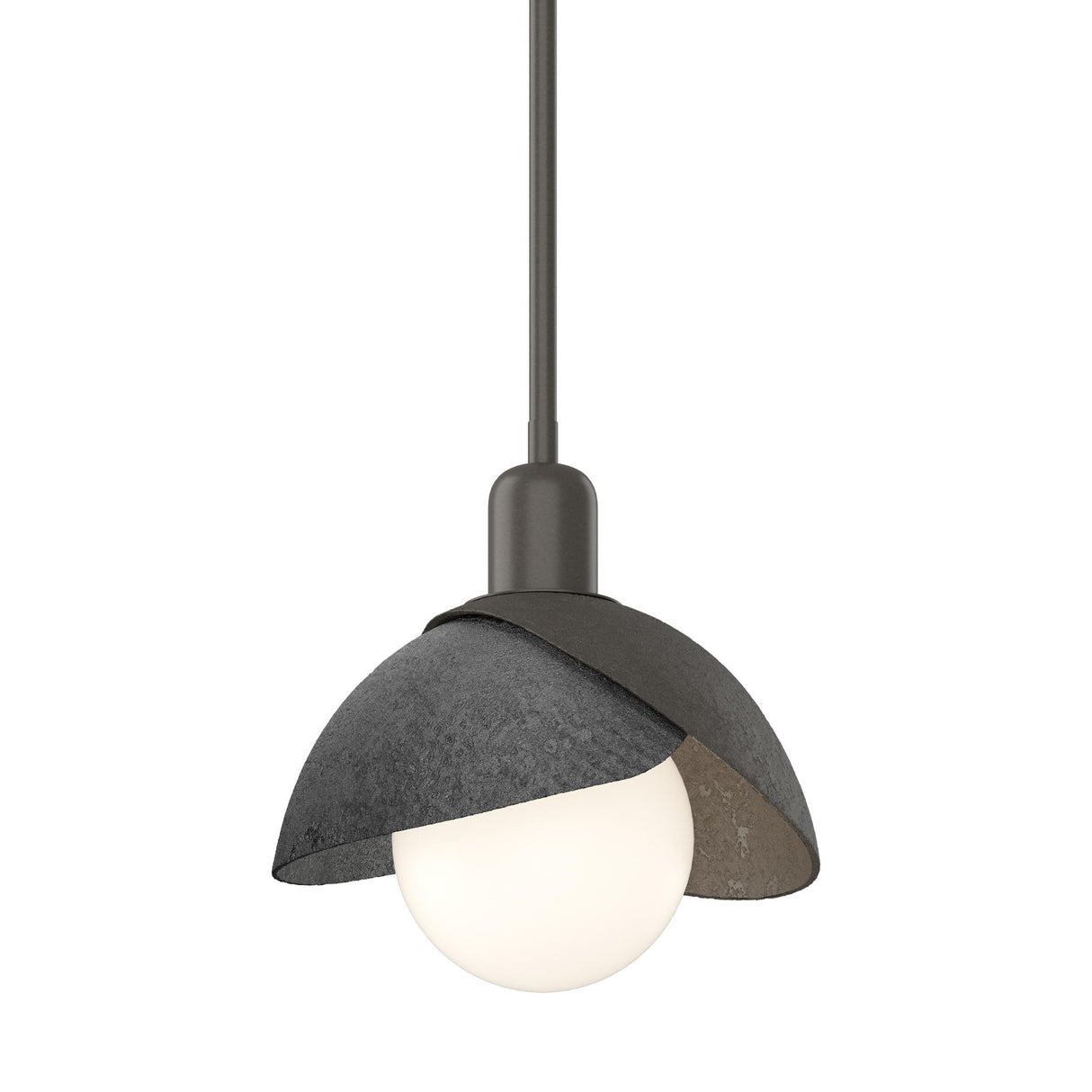 Hubbardton Forge 2023 Dark Smoke Ink Multi Brooklyn Double Shade Mini Pendant