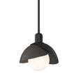 Hubbardton Forge 2023 Black Oil Rubbed Bronze Multi Brooklyn Double Shade Mini Pendant