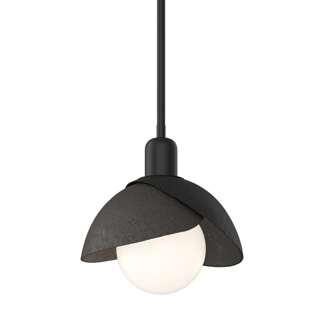 Hubbardton Forge 2023 Black Oil Rubbed Bronze Multi Brooklyn Double Shade Mini Pendant