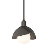 Hubbardton Forge 2023 Oil Rubbed Bronze Dark Smoke Multi Brooklyn Double Shade Mini Pendant