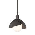 Hubbardton Forge 2023 Oil Rubbed Bronze Oil Rubbed Bronze Multi Brooklyn Double Shade Mini Pendant
