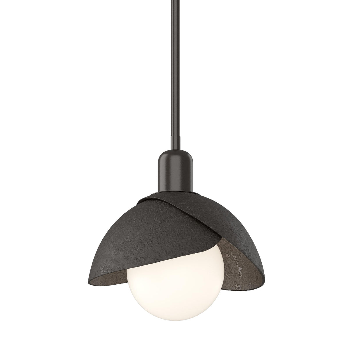 Hubbardton Forge 2023 Oil Rubbed Bronze Oil Rubbed Bronze Multi Brooklyn Double Shade Mini Pendant