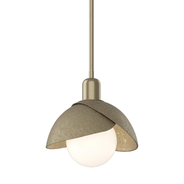 Hubbardton Forge 2023 Soft Gold Soft Gold Multi Brooklyn Double Shade Mini Pendant