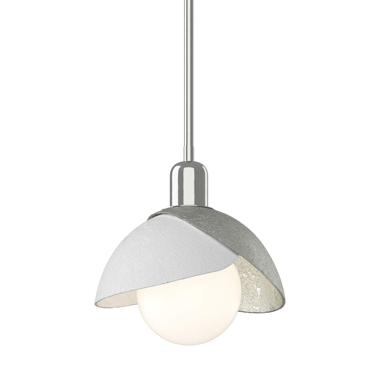 Hubbardton Forge 2023 Sterling White Multi Brooklyn Double Shade Mini Pendant