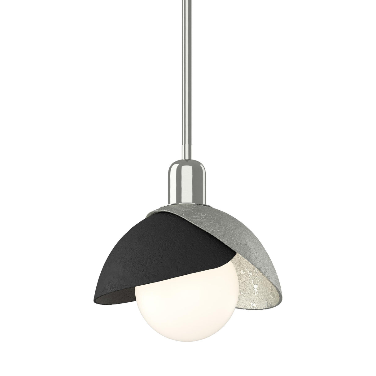 Hubbardton Forge 2023 Sterling Black Multi Brooklyn Double Shade Mini Pendant