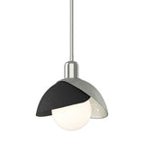 Hubbardton Forge 2023 Sterling Black Multi Brooklyn Double Shade Mini Pendant