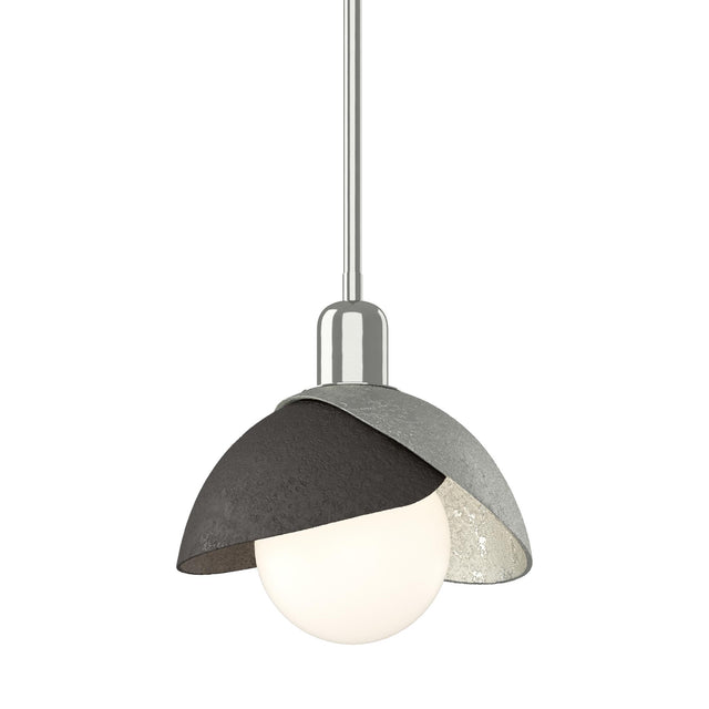 Hubbardton Forge 2023 Sterling Oil Rubbed Bronze Multi Brooklyn Double Shade Mini Pendant