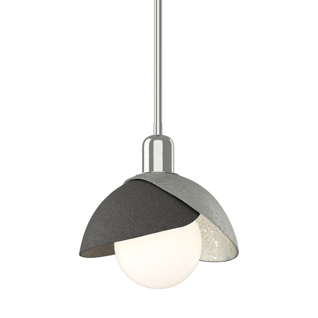 Hubbardton Forge 2023 Sterling Natural Iron Multi Brooklyn Double Shade Mini Pendant