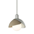Hubbardton Forge 2023 Sterling Soft Gold Multi Brooklyn Double Shade Mini Pendant