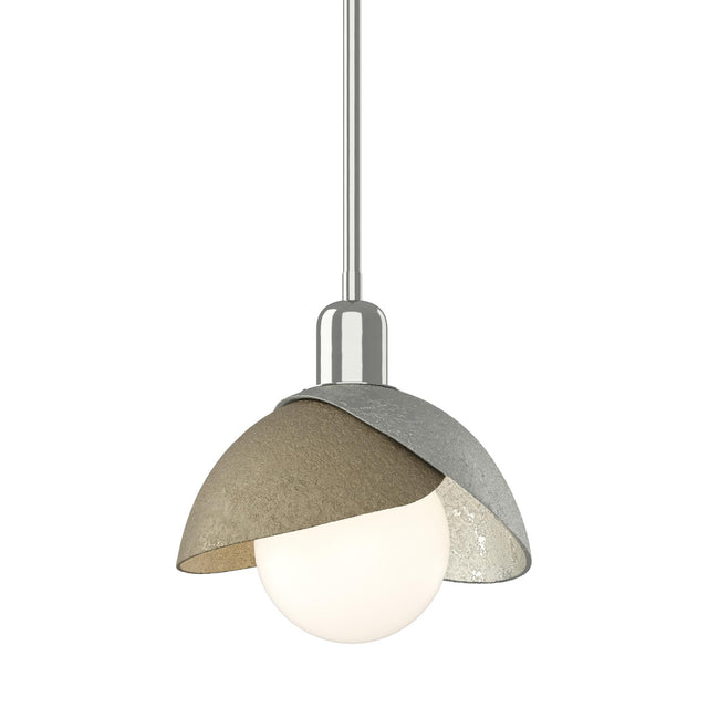 Hubbardton Forge 2023 Sterling Soft Gold Multi Brooklyn Double Shade Mini Pendant