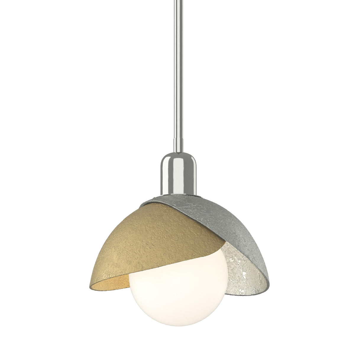 Hubbardton Forge 2023 Sterling Modern Brass Multi Brooklyn Double Shade Mini Pendant