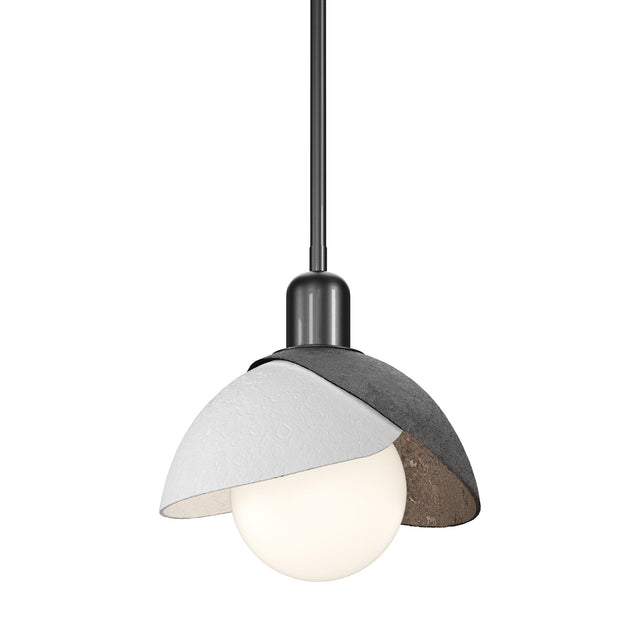 Hubbardton Forge 2023 Ink White Multi Brooklyn Double Shade Mini Pendant