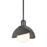 Hubbardton Forge 2023 Ink Dark Smoke Multi Brooklyn Double Shade Mini Pendant