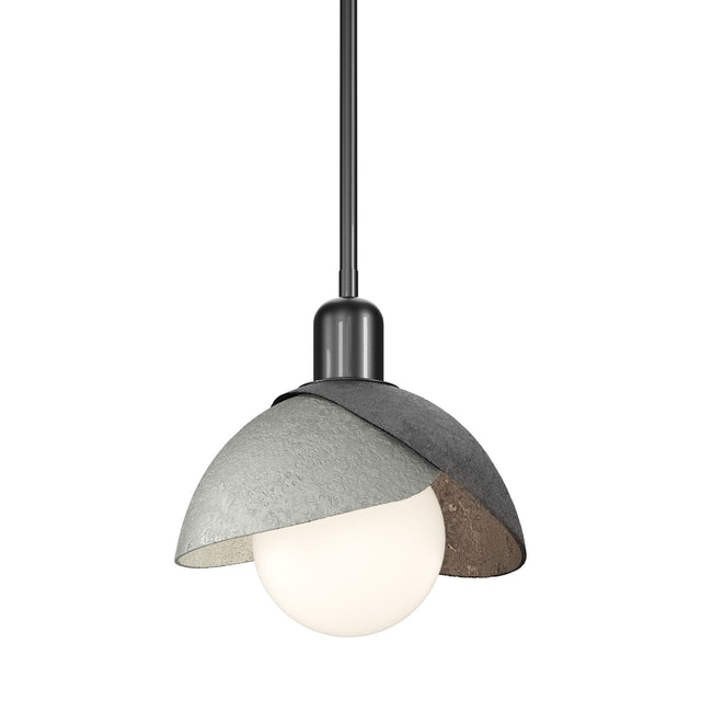 Hubbardton Forge 2023 Ink Sterling Multi Brooklyn Double Shade Mini Pendant