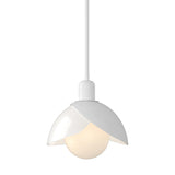 Hubbardton Forge 2023 White White Art Glass (BB) Multi Brooklyn Double Shade Art Glass Mini Pendant