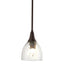 Hubbardton Forge 2000 Oil Rubbed Bronze Water Glass (LL) Multi Trumpet Mini Pendant