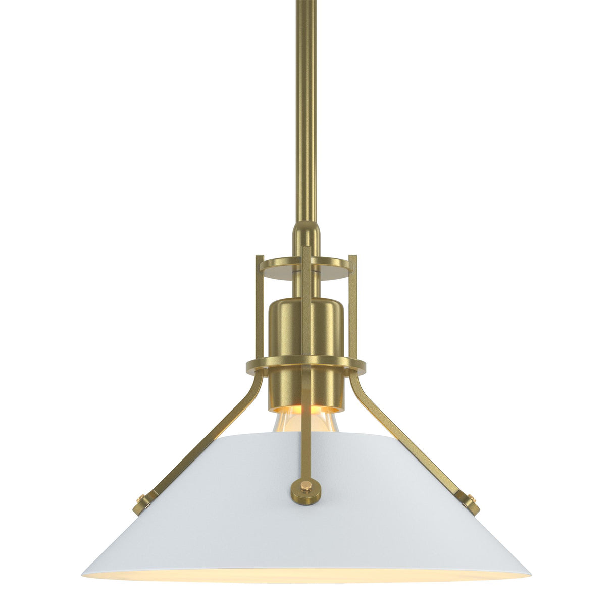 Hubbardton Forge 2015 Modern Brass White Multi Henry Mini Pendant