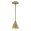 Hubbardton Forge 2011 Soft Gold Multi Mobius Steel Shade Mini Pendant