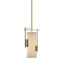Hubbardton Forge 2004 Modern Brass Opal Glass (GG) Multi Fullered Impressions Mini Pendant