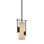 Hubbardton Forge 2004 Oil Rubbed Bronze Opal Glass (GG) Multi Fullered Impressions Mini Pendant