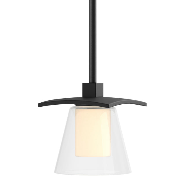 Hubbardton Forge 2010 Black Clear Glass with Opal Diffuser (ZU) Multi Wren Mini Pendant