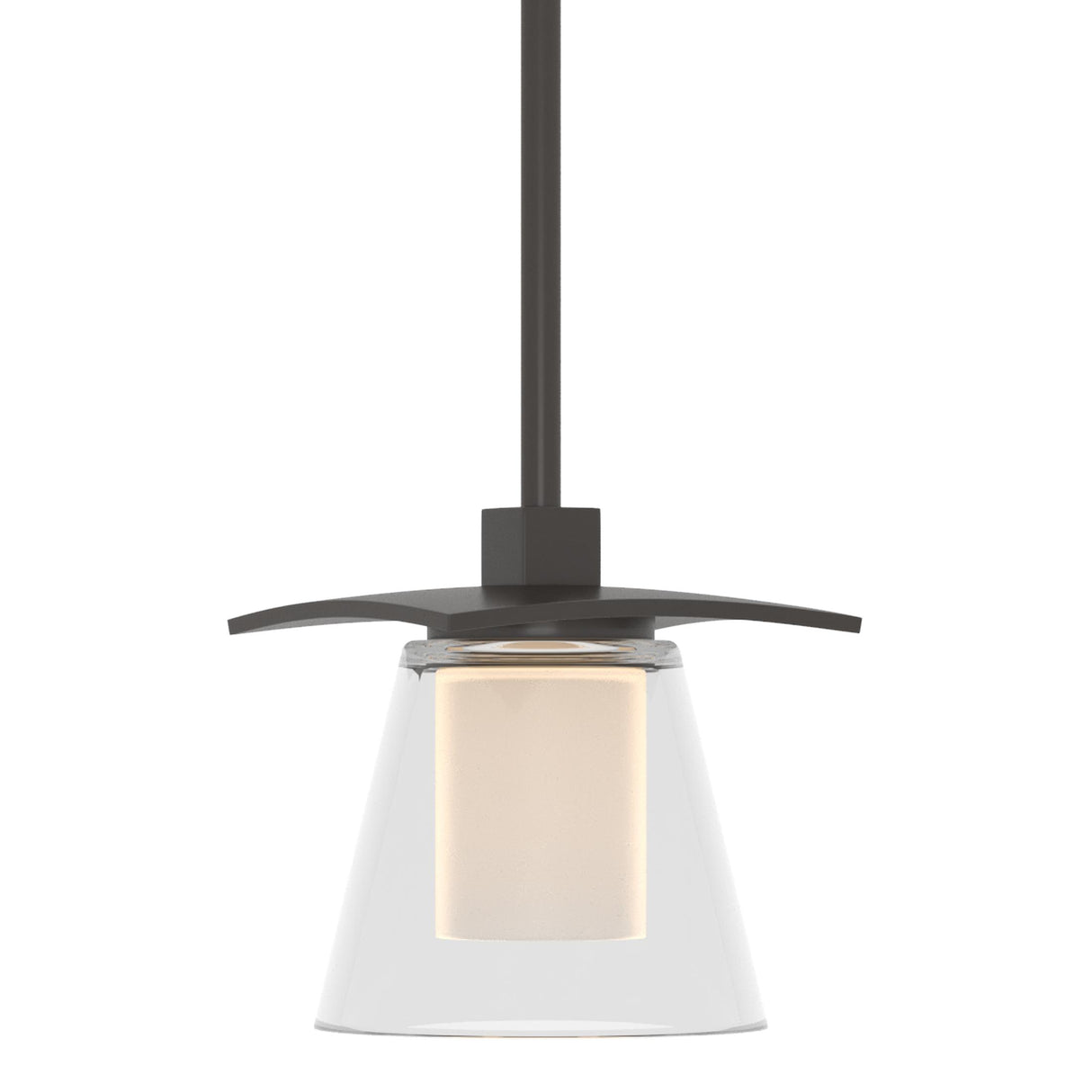 Hubbardton Forge 2010 Oil Rubbed Bronze Clear Glass with Opal Diffuser (ZU) Multi Wren Mini Pendant