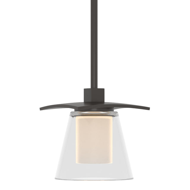 Hubbardton Forge 2010 Oil Rubbed Bronze Clear Glass with Opal Diffuser (ZU) Multi Wren Mini Pendant