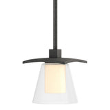 Hubbardton Forge 2010 Natural Iron Clear Glass with Opal Diffuser (ZU) Multi Wren Mini Pendant