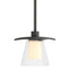 Hubbardton Forge 2010 Natural Iron Clear Glass with Opal Diffuser (ZU) Multi Wren Mini Pendant