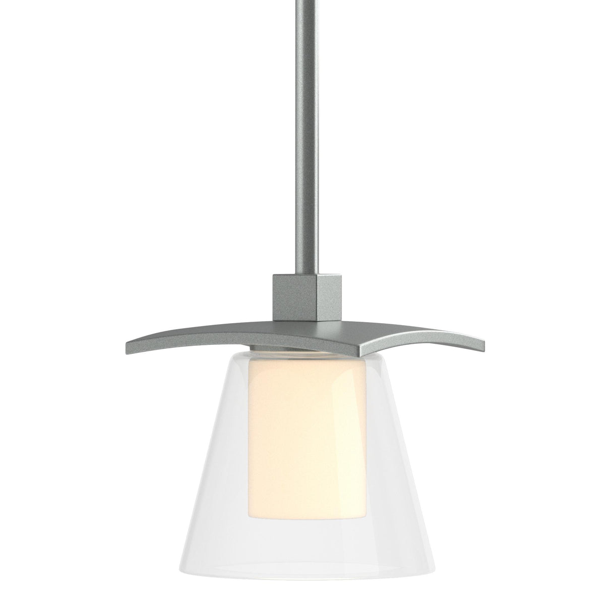 Hubbardton Forge 2010 Vintage Platinum Clear Glass with Opal Diffuser (ZU) Multi Wren Mini Pendant