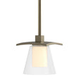 Hubbardton Forge 2010 Soft Gold Clear Glass with Opal Diffuser (ZU) Multi Wren Mini Pendant