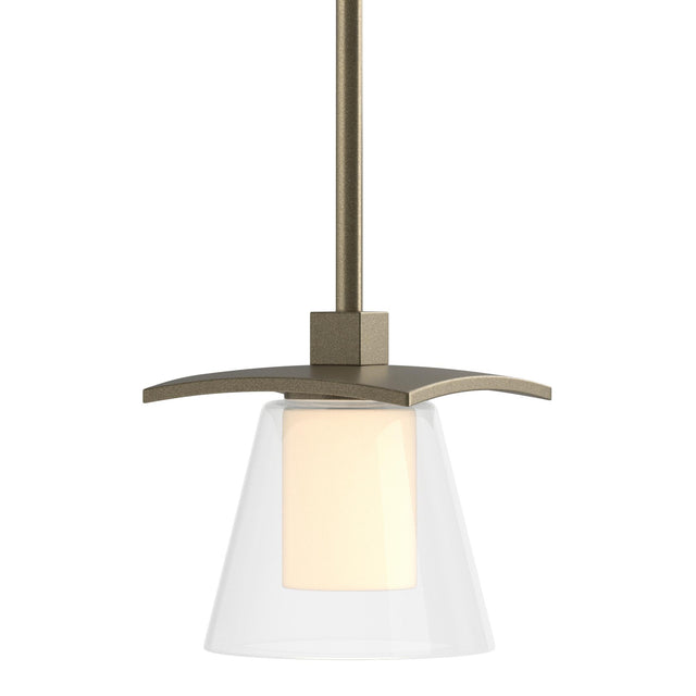 Hubbardton Forge 2010 Soft Gold Clear Glass with Opal Diffuser (ZU) Multi Wren Mini Pendant
