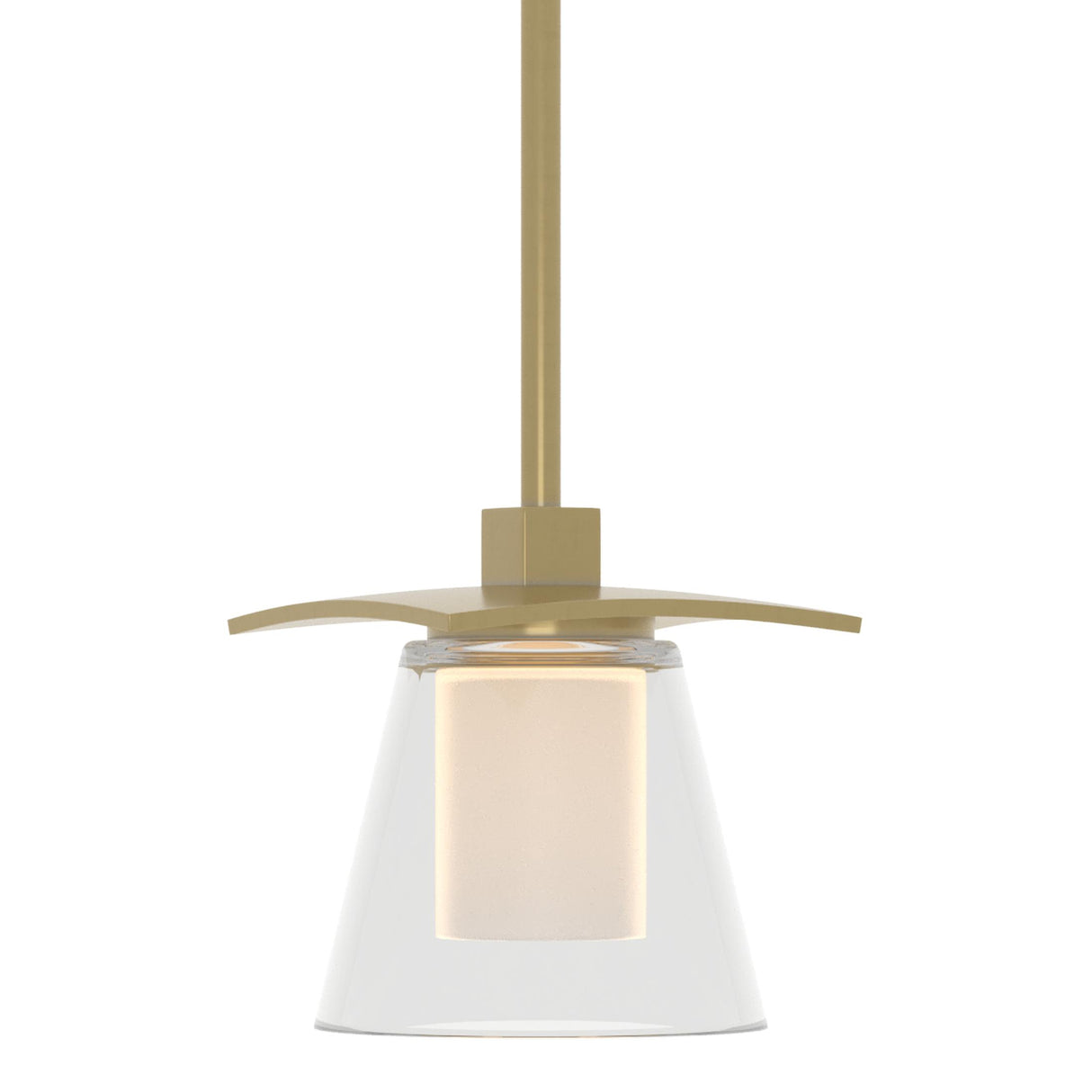 Hubbardton Forge 2010 Modern Brass Clear Glass with Opal Diffuser (ZU) Multi Wren Mini Pendant