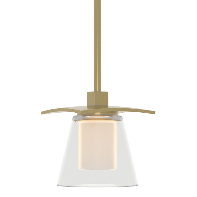 Hubbardton Forge 2010 Modern Brass Clear Glass with Opal Diffuser (ZU) Multi Wren Mini Pendant