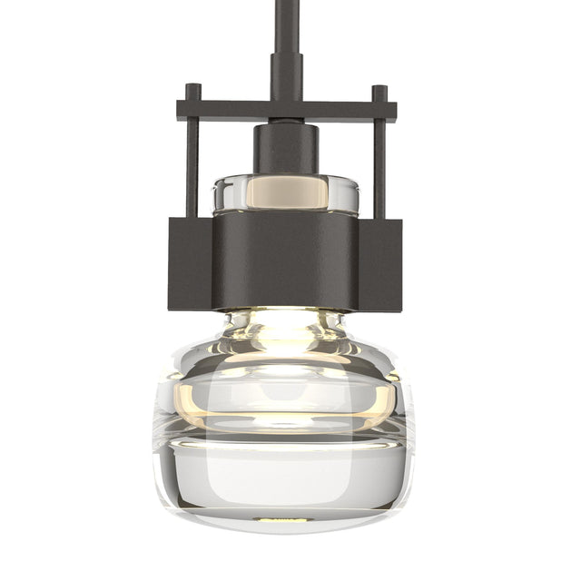 Hubbardton Forge 2013 Oil Rubbed Bronze Clear Glass (ZM) Multi Cuff Small Mini Pendant