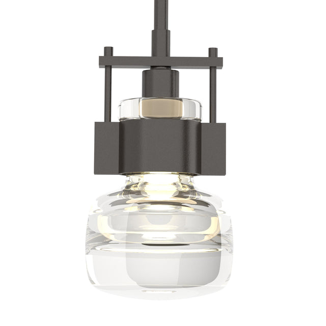 Hubbardton Forge 2016 Oil Rubbed Bronze Clear Glass (ZM) Multi Cuff Large Mini Pendant